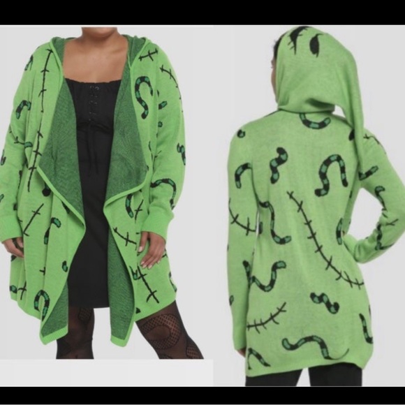 Hot Topic Sweaters - DISNEY THE NIGHTMARE BEFORE CHRISTMAS HOODED CARDIGAN 4 4X 26